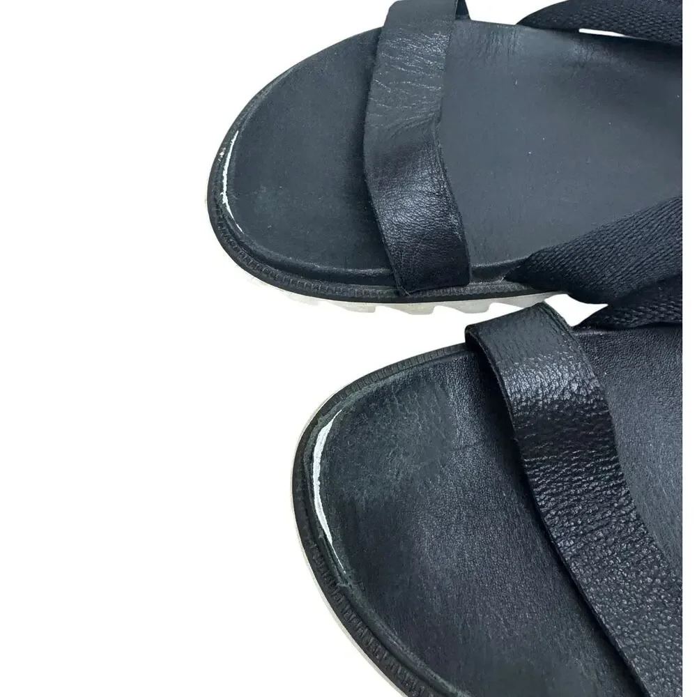 Sorel Women’s Size 7 Black Strappy Ankle Strap Sandals NL4095-010